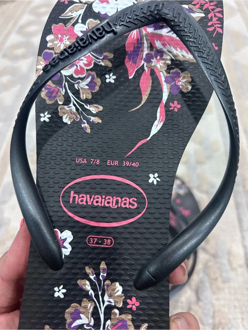 Havaianas floral flip